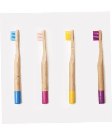 FRCOLOR 12 Pcs Bamboo Charcoal Toothbrush Set | Eco-Friendly Soft Wooden Toothbrushes for Kids & Adults - Travel Ready - Buy Online on GoSupps.com
