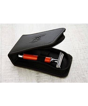 De Safety Razor with Orange Handle - Ultimate Deep Clean Shave for a Superior Grooming Experience | International Shipping Available - Buy Online on GoSupps.com