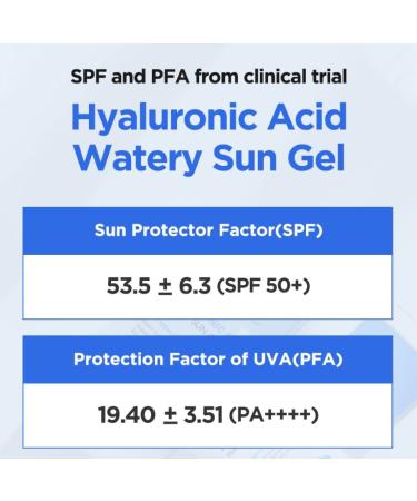 ISNTREE Hyaluronic Acid Watery Sun Gel 50ml - Lightweight SPF Moisturizer - Buy Online on GoSupps.com