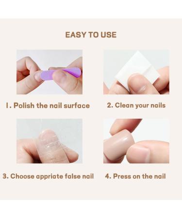 French Tips Press on Toenails - 24Pcs Nude Short Square Acrylic Full Cover White False Toe Nails for Women - Summer Glue on Toenails - Buy Online on GoSupps.com