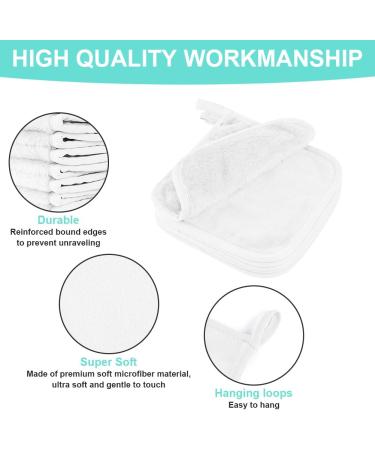 URAQT 6 Pack Face Cloths Make Up Remover 7.87 * 7.87in Soft Microfibre Face Wipes for Reusable Makeup Remover Cloth Washable Ultra Soft Facial Cleansing Wipe Cloths (White) 6 Pcs-white - Buy Online on GoSupps.com