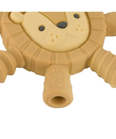 Itzy Ritzy Lion Teether - Reaches Back Molars, Soothes Sore Gums, Multiple Textures, Flexible Design - Buy Online on GoSupps.com