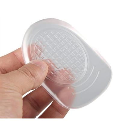 Buy X-Large Clear Gel Heel Inserts - Shock Absorption Cushion for Men | Soft Sports Support for Heel Spurs & Cracked Heels | International Shipping - Buy Online on GoSupps.com