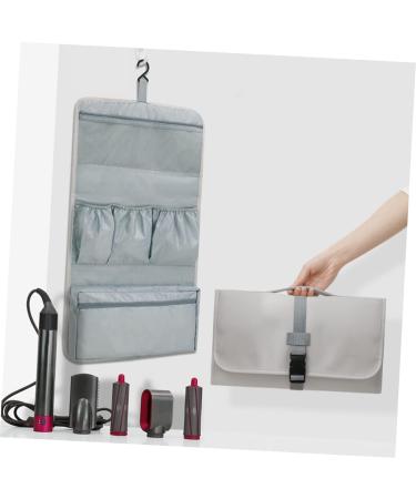 CANIGHT Multifunctional Storage Bag Hair Curler Storage Bag Hair Curler Organizer Bag Hairdryer Grey Leather - Buy Online on GoSupps.com