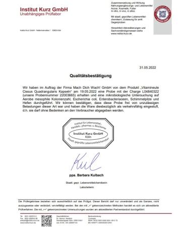 Cissus Quadrangularis Capsules - High Dose 400mg Blatt Extract (12:1) - 4800mg Leaf Powder - Vegan - Additive-Free - Quality from Germany - Lab Tested - Vitamine LL  - Buy Online on GoSupps.com