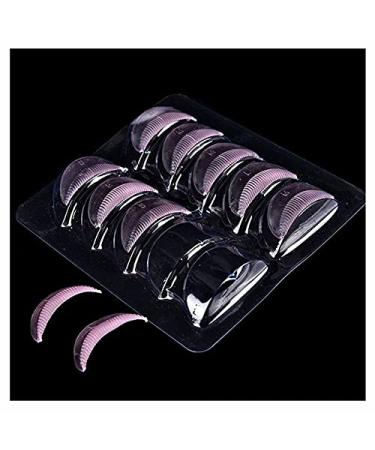 Lash Lift Pads 10 pieces DIY eyelash lifting pads silicone eyelash permanent shaft poles with separate teeth eyelash lifting home pads 5 sizes reusable soft shields make-up beauty tool