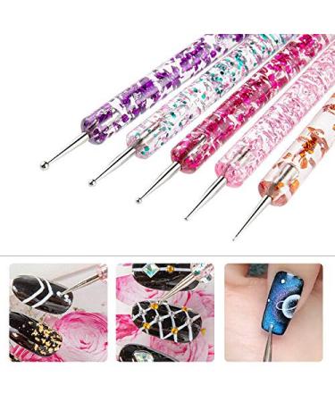 5Pcs Double-Headed Nail Art Dotting Pen Set | Acrylic Handle Nail Art Tools & Accessories for Creative Designs | Shop Internationally - Buy Online on GoSupps.com