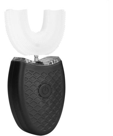 FDIT Waterproof Rechargeable U-Shaped Electric Toothbrush - Silicone Ultrasound Whitening Brush with 4 Modes (Black) - International Shipping Available - Buy Online on GoSupps.com