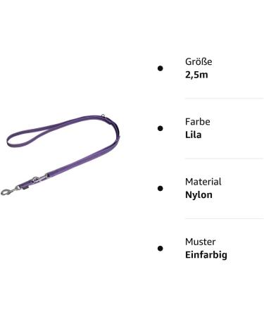 Buy Mystique Rubberized Leash 20mm with Standard Carabiner - 2.5m Purple | Durable & Stylish for Dogs - International Shipping Available - Buy Online on GoSupps.com