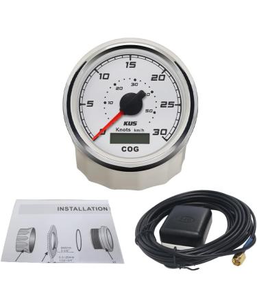 KUS GPS Speedometer Odometer 30 Knots for Boat Yachts 85mm 12V/24V - High-Precision Marine Gauge - Buy Online on GoSupps.com