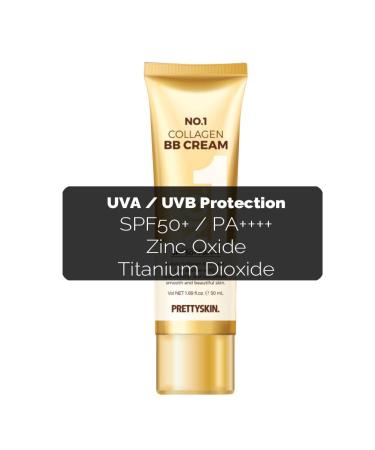 Buy PS.PRETTYSKIN NO1 Anti-Wrinkle Collagen Facial BB Cream SPF50+ | Hydrating & Brightening | Zinc Oxide Titanium Dioxide | International Shipping Available - Buy Online on GoSupps.com
