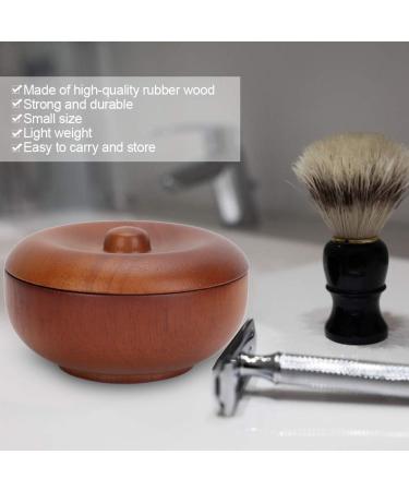 Premium Wooden Shaving Bowl | 3.7x1.7in Barber Tool for Men | Ideal Shaving Soap Bowl for a Perfect Shave - Buy Online on GoSupps.com