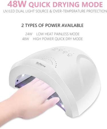 SUN ONE UV LED Lamp 2-in-1 EAC by Global Fashion |48W Dual Light Gel Polish Dryer | Professional Salon & Home Manicure & Pedicure (3 Timer Settings) - Buy Online on GoSupps.com