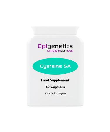 Cysteine SA | 425mg L-Cysteine (HCl Monohydrate) Amino Acid + Succinic Acid Natural Antioxidant | 60 Vegan Capsules UK Made | 1 Daily (2 Month Supply)