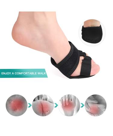 Metatarsal Foot Pads - Adjustable Open Five-Toes Socks | Non-Slip Ball of Foot Cushions for Pain Relief | Hallux Valgus Corrector for Men & Women - Buy Online on GoSupps.com
