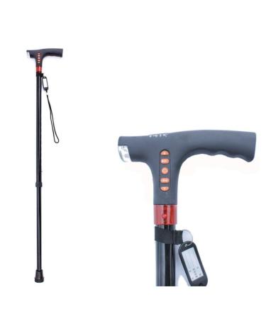 Adjustable Smart Crutches LED Lighting Radio Listening Portable Walking Stick and Fall Down Alarm Function Interesting