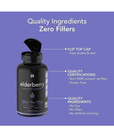 Sports Research Elderberry Complex | 60 Veggie Capsules | Immune Support - Buy Online on GoSupps.com