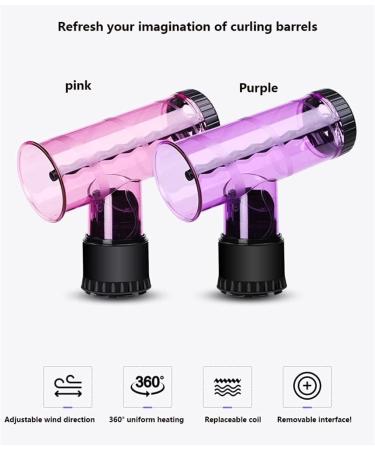 Curling Tube-Hair Dryer Hood-Curler Tornado Hood Hair Dryer Big Wave Wind Tube Curly Hair Styling Heatless Hair Curlers for Long Hair (Color : Pink) - Buy Online on GoSupps.com