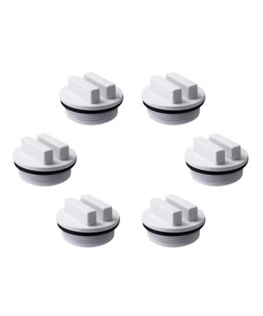 Lot de 6 bouchons de vidange filet s pour piscine et spa - Convient pour les professionnels
