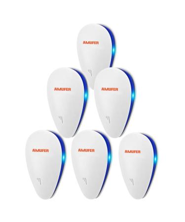 Ultrasonic Pest Repeller, 6 Pack Pest Control Repeller, Electronic Plug-in Repellent for Insects, Rodents, Mice, Rats, Roaches, Spiders, Flies, Ants