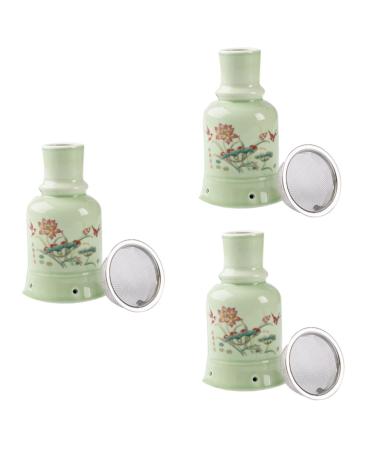 TOVINANNA 3 sets Moxibustion pot Health wellness green moxa-stick-enhancer moxadosis scratching tool Moxibusion delivers moxbrenner can whole body moxibustion sauce moxa-box ceramic