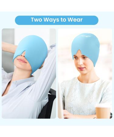 NEWGO Migraine Relief Cap - Headache Hat for Cold Therapy and Stress Relief (Light Blue) - Buy Online on GoSupps.com