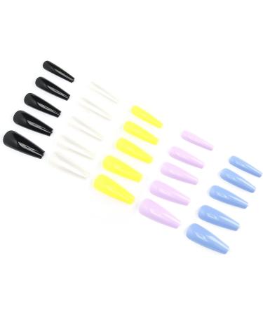 Press On Nails Fake Nails Set Ballerina False Gel Nails Art Tips False Nails Pure Color Full Cover Nail Tip False Nail Tip Fake Fingernails for Women Girls Kids DIY Nail (03) - Buy Online on GoSupps.com