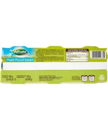  Italian Gourmet E.R. Valfrutta Piselli Piccoli Italiani Italian Peas Legumes Vegetables Steaming 3 x 150 g + Italian Gourmet Tomato Pulp 400 g Box - Buy Online on GoSupps.com