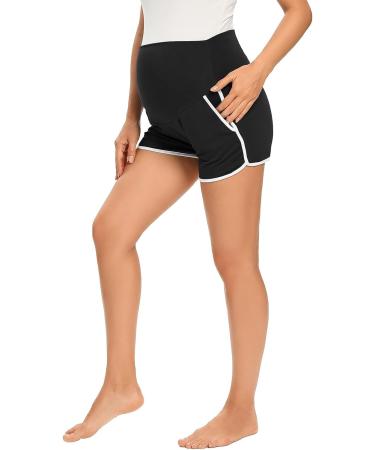 Love2Mi Women's Maternity Tights Leggings XL Black White - Comfortable Stretch Pregnancy Pants - Buy Online on GoSupps.com