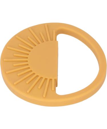 Garosa Baby Silicone Teether Toy - Easy to Hold Semi Circular Sun Teething Toy - Infant Molar Teether for Soothing Teething Discomfort - Yellow - Buy Online on GoSupps.com