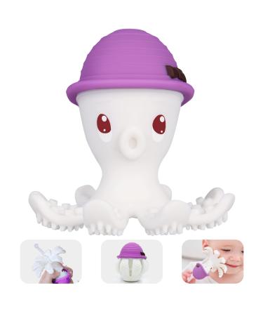 Baby Teething Toys for Babies 6-12 Months Mombella Octopus Baby Teether 12-18 Months Soft Silicone Infant Teething Toys 6-9 Month Old Kids Chew Toy to Soothe Sore Gums BPA Free Baby Gift Purple