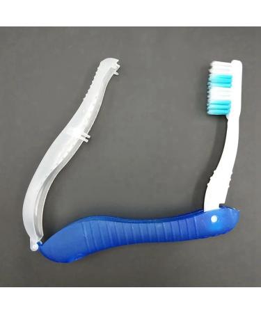 Rtauhife 10Pcs Sports Folding Travel Toothbrush Set - Lightweight Camping & Hiking Oral Care Tool in Light Blue - Buy Online on GoSupps.com