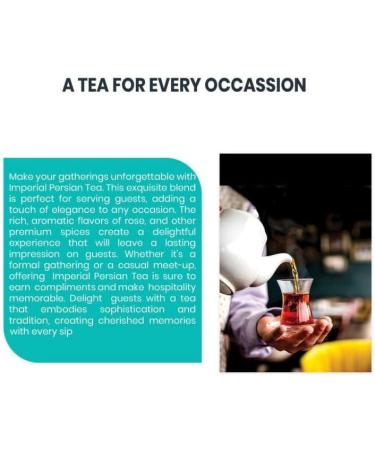 IMPERIAL PERSIAN TEA 100% Natural Turkish Black Tea Aromatic Relaxing Health Benefits Exquisite Blend from England Resealable Pack (25 Teabags) - Buy Online on GoSupps.com