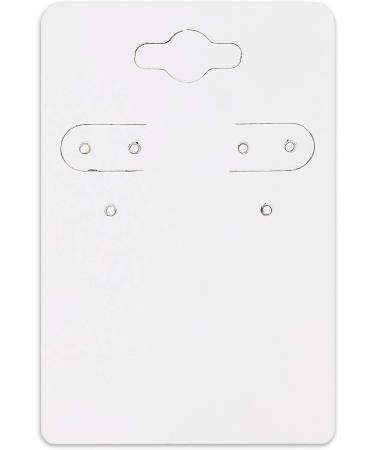 The Display Guys 100 pcs Hanging Earring Display Cards Jewelry Pack - 2x3 Inch White - Buy Online on GoSupps.com