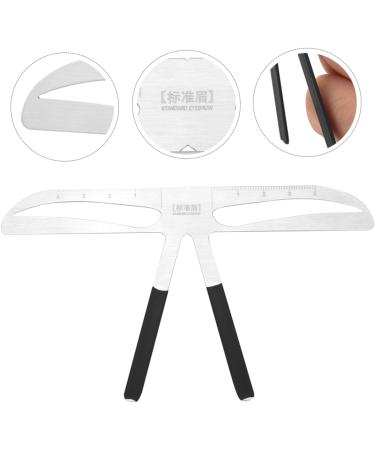 Beavorty Eyebrow Line Rulers makeup stencil tattoo eyebrow templates stainless tattooing eyebrow stencil mold ruler balance girl - Buy Online on GoSupps.com