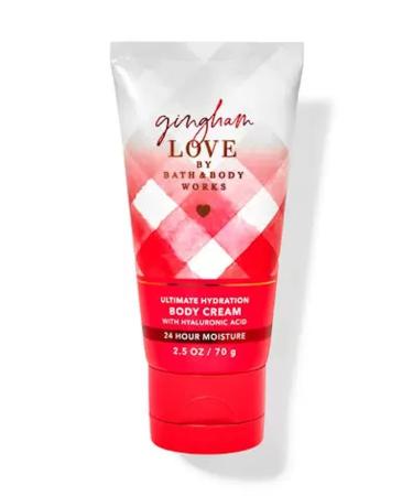 Bath and Body Works Gingham Love Travel Size Body Care - 2.5 Oz 24 Hour Moisture Body Cream (Gingham Love)