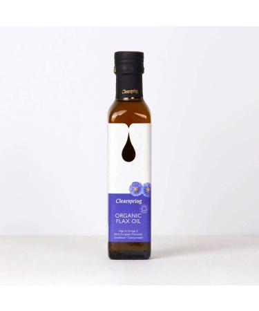 Clearspring Organic Flax Oil 250ml - Cold-Pressed Omega-3 Rich Supplement - Buy Online on GoSupps.com