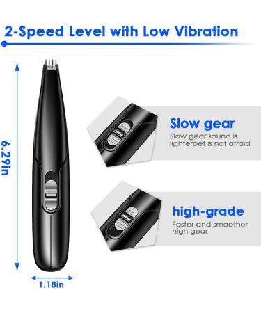 Professional Electric Dog Clippers Grooming Kit for Small Dogs and Cats - Low Noise Rechargeable Cordless Pet Hair Trimmer for Face, Paws, Eyes, Ears, and Rump - Buy Online on GoSupps.com