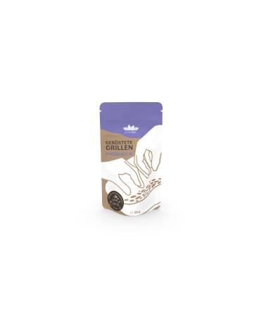 Entosus - dried and roasted grilling taste: garlic 1x 20g crunchy snack grilling sustainable meat substitute insects as protein snack or as a cooking ingredient in Germany bred garlic 1x 20g
