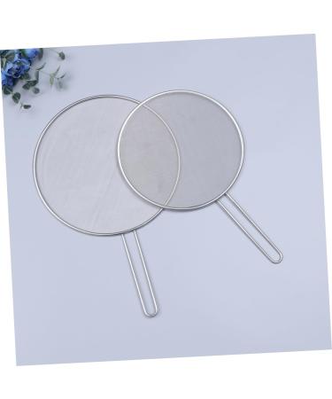 Zerodeko 2pcs Guard Skillet Lid Strainer Stainless Steel Frying Pan Oil Splatter Guard Spatter Shield Frying Splatter Oil Shield Stainless Steel Pan Fry Screen Splatter Screen Fried Sieve Silver 45.00X29.00X1.00CM - Buy Online on GoSupps.com