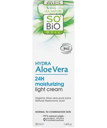 So'Bio tic Cr me L g re Hydratante 24 H Jour au Pur Jus d'Aloe Vera Bio Tube de 50 ml - Buy Online on GoSupps.com