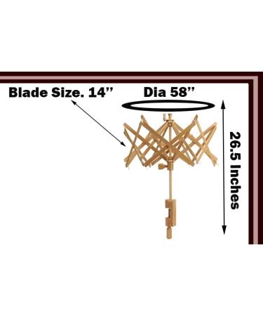 Hand Operated Wooden Yarn Swift Umbrella Winder | Knitting Tool Holder for Wool and Yarn | 24 Inch SW-2045 - Buy Online on GoSupps.com