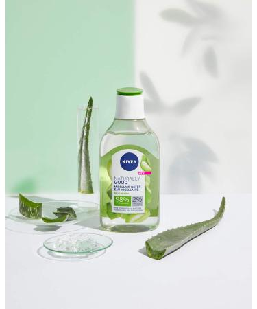 NIVEA Naturally Good Micellar Water with Aloe Vera 400ml - Organic Facial Cleanser with Natural Ingredients for Radiant Skin - Buy Online on GoSupps.com