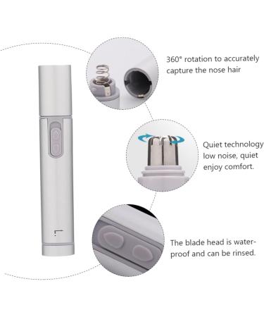 Ipetboom Nose Hair Trimmer for Men - Ear & Nose Hair Shaver Men's Face & Beard Grooming Home Use Efficient Hair Remover - White - Buy Online on GoSupps.com
