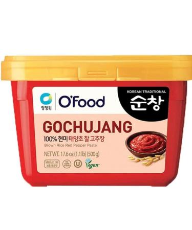 SPICEHUB Chung Jung One Sunchang Hot Pepper Paste Gold (Gochujang) 500g Brown Rice Red Pepper Paste (PACK OF 1)