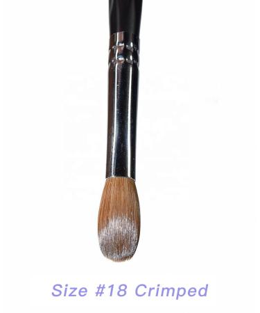 Yasterd 100% Kolinsky Acrylic Nail Brush - Size 18 Oval Crimped Shaped - Professional Manicure Tool with Black Wood Handle - Buy Online on GoSupps.com
