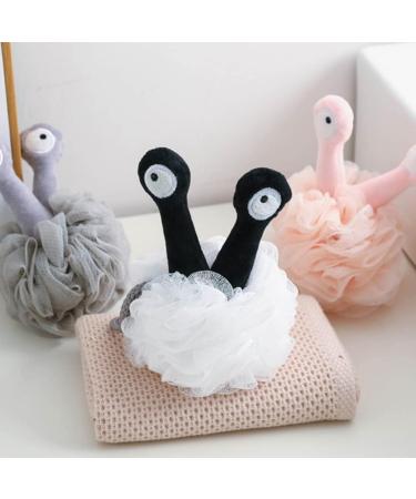 LALAFINA 3pcs Bath Flower Shower Loofah & Konjac Sponge - Exfoliating Body Scrubber for Kids & Adults - Japanese-Style Pouf White Pe Accessories - Buy Online on GoSupps.com