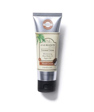 A La Maison De Provence Hand and Body Cream | Natural Moisturizing Lotion with Argan Oil and Shea Butter | Moisturizer for Dry Skin | Paraben and Phthalates Free | Coconut Creme Scent 1.7 Oz (1 Pack) 1.7 Fl Oz