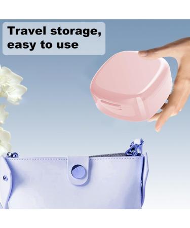 Shop GMedHC Portable Prosthetic Dose Cover & Invisible Tooth Clipping Storage Box - Bracket Cleaning Solution in Pink - Buy Online on GoSupps.com