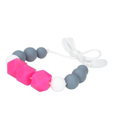 Teething Toy & Baby Feeding Chain - Easy to Clean Educational Food Accessory | Rose Red - Buy Online on GoSupps.com